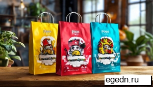 Пакеты с логотипом на заказ Москва от 100 штук