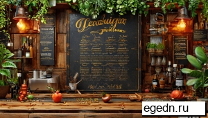 Типография печать меню